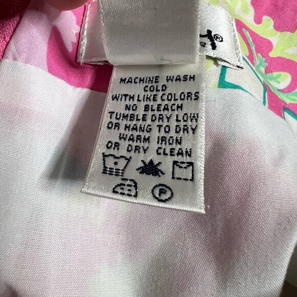 Lilly Pulitzer Vintage White Label Under The Sea Tropical Skirt 2 Women’s Pink - Picture 4 of 4